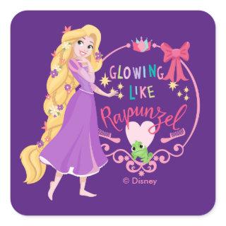 Glowing Like Rapunzel Square Sticker