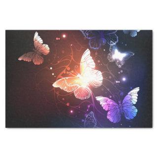Glowing Night Butterflies Tissue Paper
