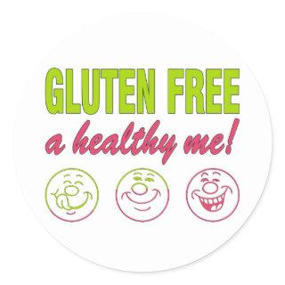 Gluten Free A Healthy Me! Gluten Allergy Celiac Classic Round Sticker