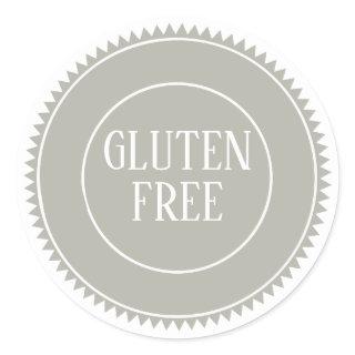 Gluten Free Allergy Safe Bakery Gray Classic Round Sticker