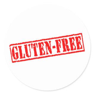 Gluten free stamp classic round sticker