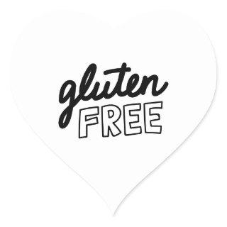 Gluten Free Typography Classic Round Sticker