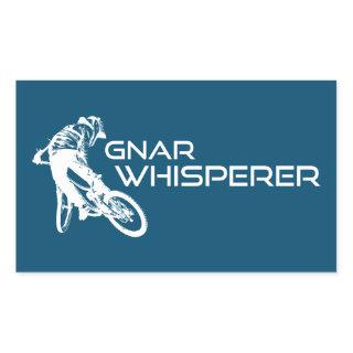 Gnar Whisperer Mountain Biking Rectangular Sticker