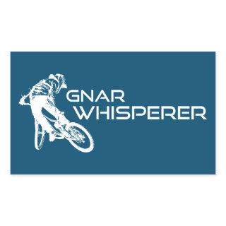 Gnar Whisperer Mountain Biking Rectangular Sticker