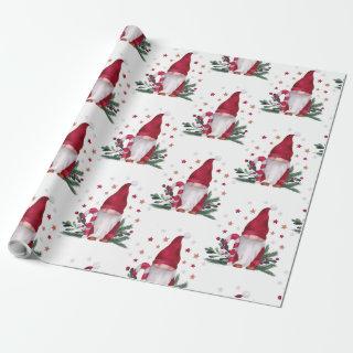 Gnome Pine Tree Branches  Stars Merry Christmas