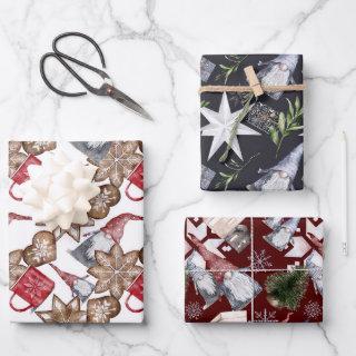 Gnome Scandinavian Nordic Watercolor Christmas   Sheets