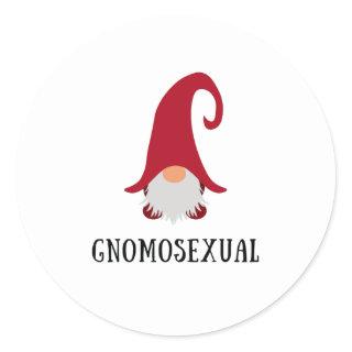 Gnomosexual Classic Round Sticker