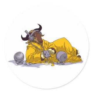 GNU Listening to Music Free Software Sticker