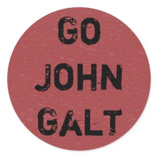 Go John Galt Classic Round Sticker