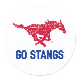 Go Stangs Vintage Classic Round Sticker