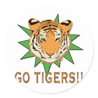 Go Tigers Classic Round Sticker