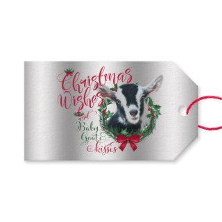 GOAT | Christmas Wishes Baby Goat Kisses Alpine Gift Tags