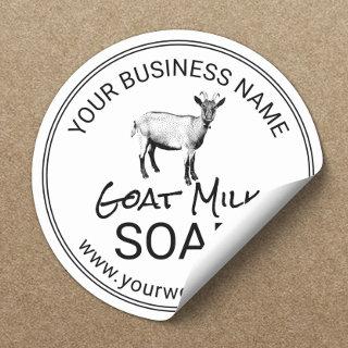 Goat Milk Soap Handmade Plain White  Classic Round Sticker