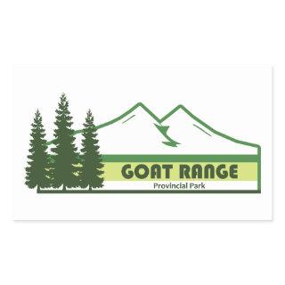 Goat Range Provincial Park Green Stripes Rectangular Sticker