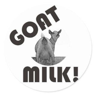 GOAT'S MILK - IT'S THE OTHER DAIRY! CLASSIC ROUND STICKER