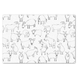 Goats Playing – Transparent (choose your own) Tissue Paper