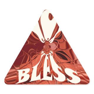 God Bless Art Print Triangle Sticker