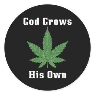 God Grows His Own Classic Round Sticker