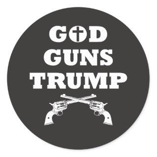 GOD GUNS & TRUMP! 2nd Amendment Right To Bear Arms Classic Round Sticker