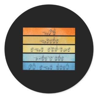 God Hears Prayers Deaf Awareness Vintage Sign Lang Classic Round Sticker