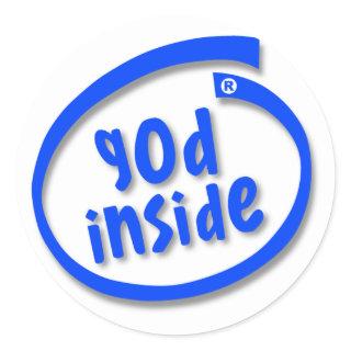 God Inside Classic Round Sticker