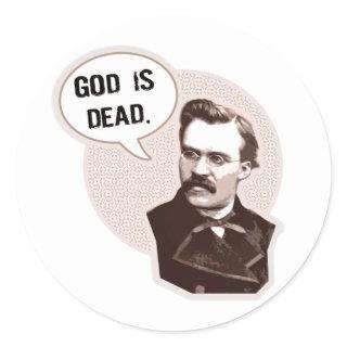 God is dead (Nietzsche) Classic Round Sticker