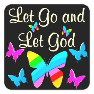 GOD IS IN CHARGE SQUARE STICKER