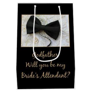 Godfather  Please be bride's attendant Medium Gift Bag