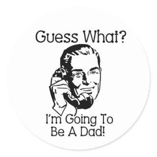 Going To Be a Dad Black Classic Round Sticker