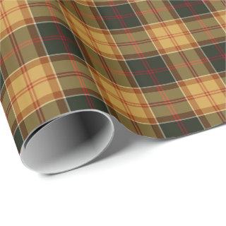 Gold and Forest Green Rustic Plaid Pattern