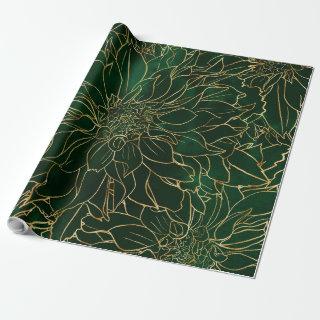Gold and Green Dahlia Flower