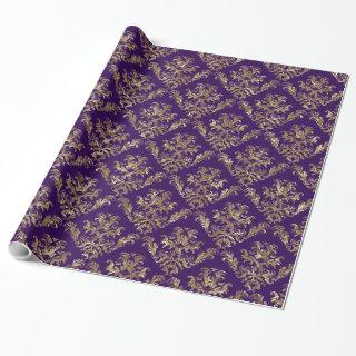 Gold And Purple Vintage Damasks