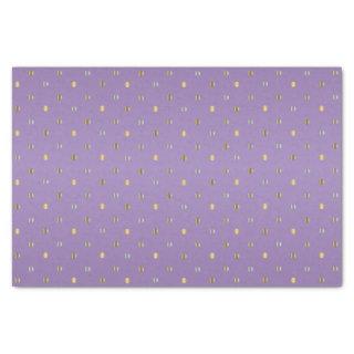 Gold and Silver Polka Dots on a Purple Background Tissue Paper