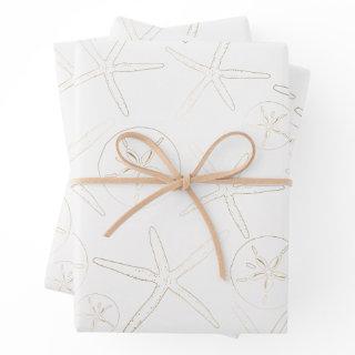 Gold and Whilte - Beach, Nautical  Sheets