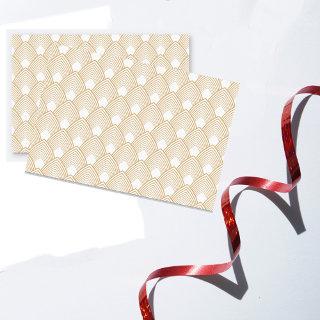 Gold and White Art Deco Pattern Tissue Paper