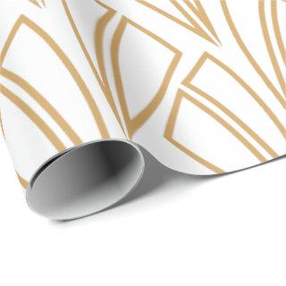 Gold and White Art Deco Pattern