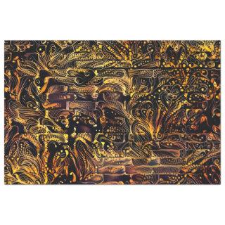 Gold Black Floral Wall Art Dream Tissue Paper