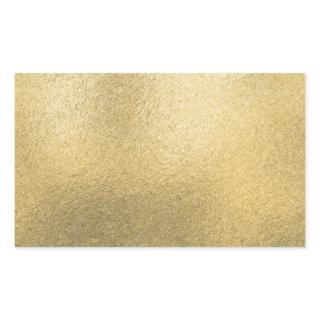 Gold Blank Template Faux Textured Foil  Square Sti Rectangular Sticker