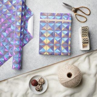 Gold, Blue and Purple Iridescent Geometric 2