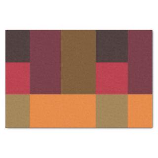 Gold Brown Orange Cardinal Red Color Block Tissue Paper