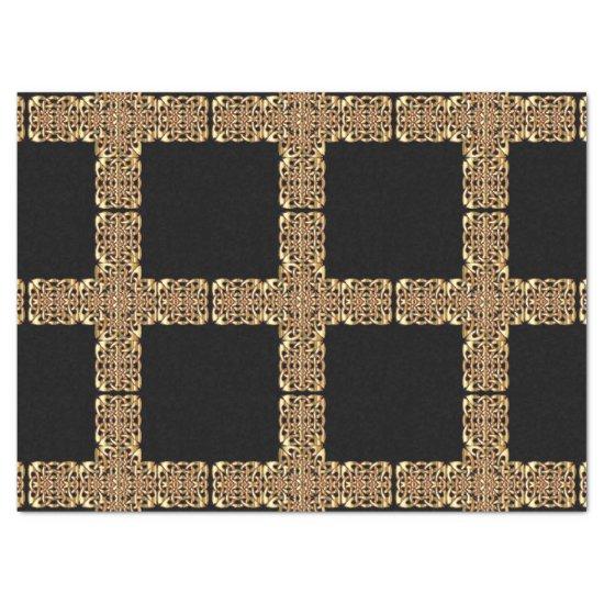 gold celtic cross tissue paper
