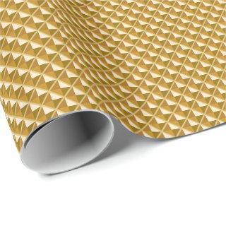 Gold colored, metallic look, studded grid