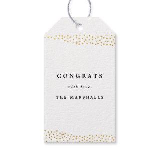 Gold confetti faux foil gift tags