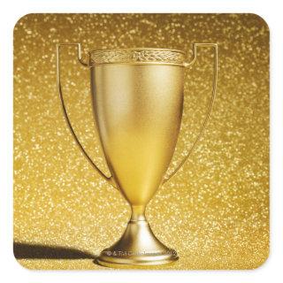 Gold Cup Trophy Square Sticker