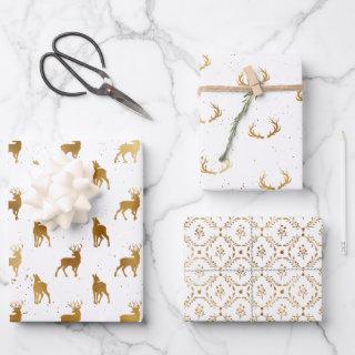 Gold Deer Antler Holiday  Sheets