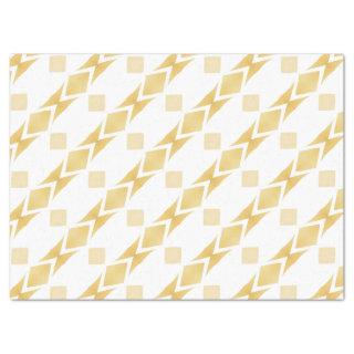 Gold Diamonds Stripes Diagonal Tribal Pattern Tissue Paper