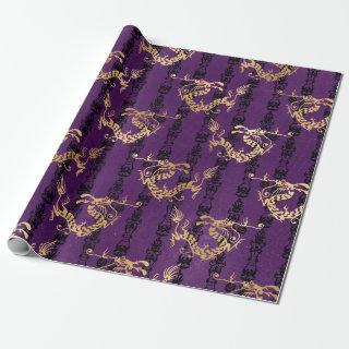 Gold Dragons on Purple