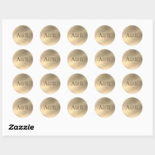 Gold effect Sticker monogram