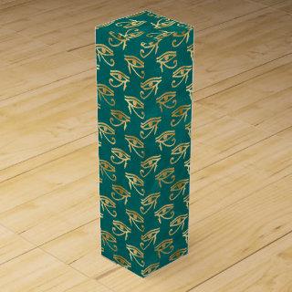 Gold Egyptian Eye of Horus Pattern  Wine Box
