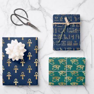 Gold Egyptian Hieroglyph Patterns  Sheets